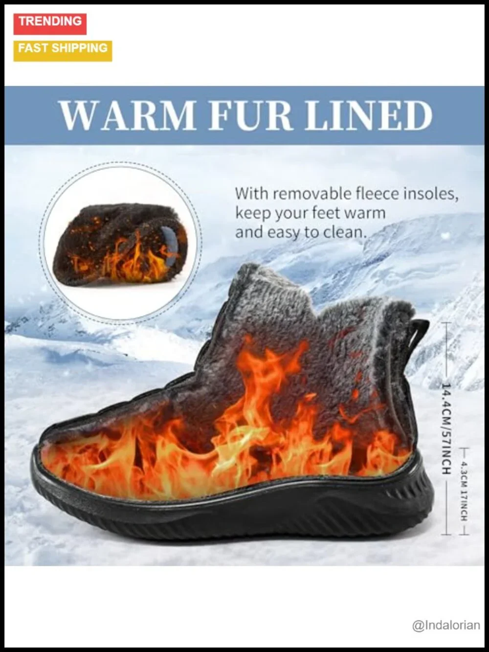 Womens Snow Boots Winter Shoes Fur Lined Waterproof Non-Slip Booties